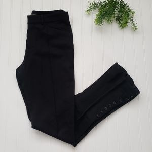 Ralph Lauren Black Label Button Cuff Pants Black Equestrian Style size 4